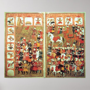 Zerstörende Ikonen Mohammeds im Kaaba Poster