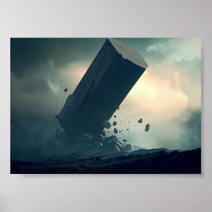 Zerstörter Monolith Poster