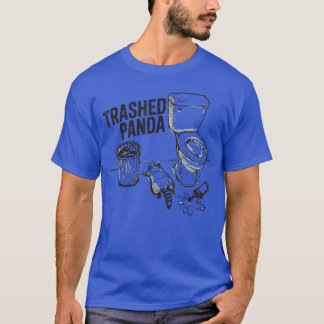 Zerstörter Panda Lustiger betrunkener Waschbär Ges T-Shirt