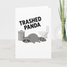 Zerstörter Panda Lustiger Betrunkener Waschbär