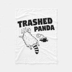 Zerstörter Panda, Lustiger betrunkener Waschbär, L Fleecedecke