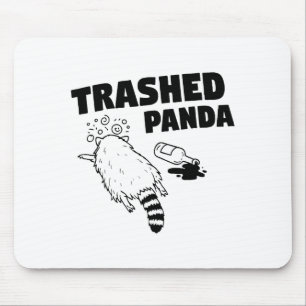 Zerstörter Panda, Lustiger Betrunkener Waschbär, L Mousepad