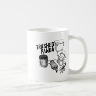 Zerstörter Panda, Lustiger betrunkener Waschbär, M Kaffeetasse