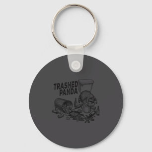 Zerstörter Panda Lustiger betrunkener Waschbär Schlüsselanhänger
