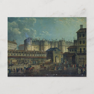 Zerstörung der Bastille im Jahr 1789 Postkarte