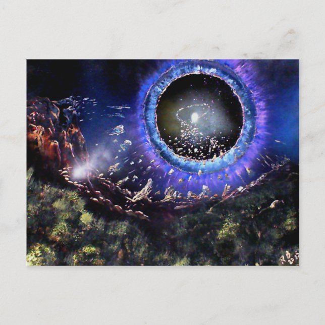 Zerstörung eines Planeten Postkarte (Vorderseite)