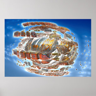 Zerstörung von Räumen Poster