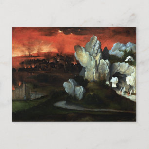 Zerstörung von Sodom und Gomorrah - Joachim Patine Postkarte