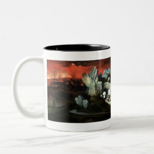 Zerstörung von Sodom und Gomorrah - Joachim Patine Zweifarbige Tasse