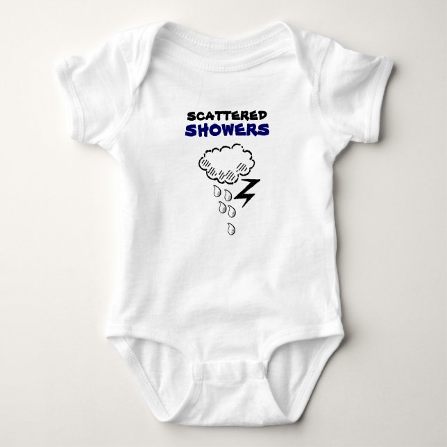 zerstreute Duschen Baby Strampler (Vorderseite)