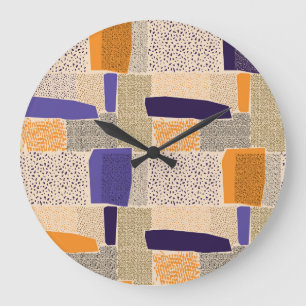 Zerstreute geometrische Linien: Abstrakte Kunst Große Wanduhr