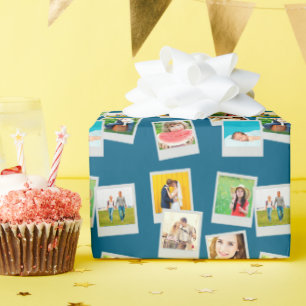 Zerstreute Schnappschüsse Benutzerdefiniertes Foto Geschenkpapier