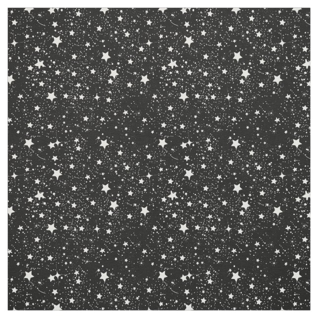 Zerstreute Schwarzweiss-Sterne Stoff (Muster)