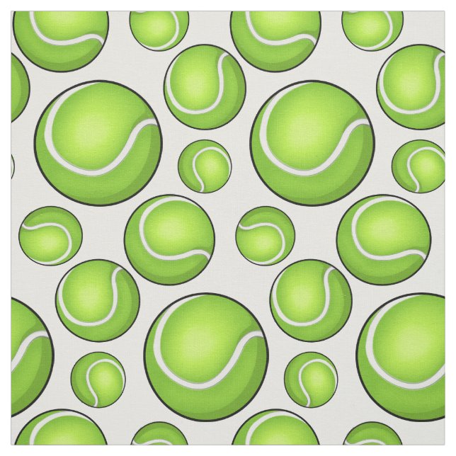 Zerstreute Tennisbälle Stoff (Muster)