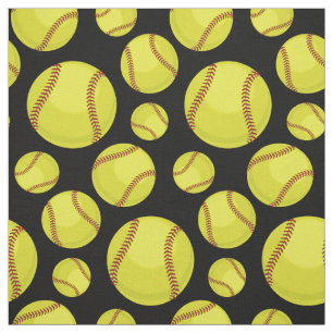 Zerstreutes Softball-Ball-Schwarzes Stoff