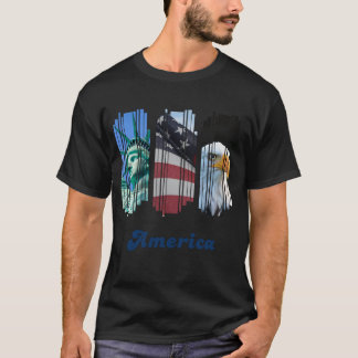 Zerstückeltes Amerika T-Shirt