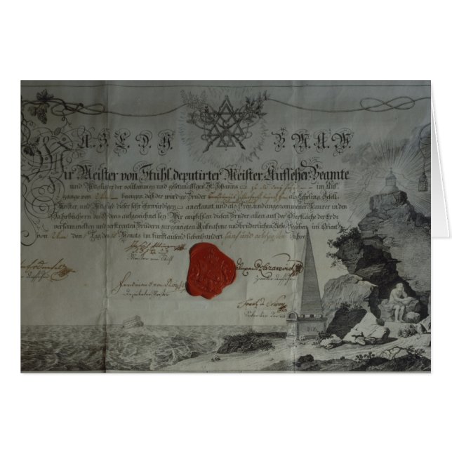 Zertifikat ausgestellt durch den Worshipful (Vorderseite (Horizontal))