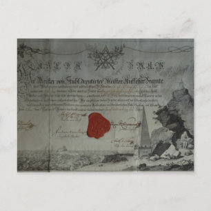 Zertifikat ausgestellt durch den Worshipful Postkarte