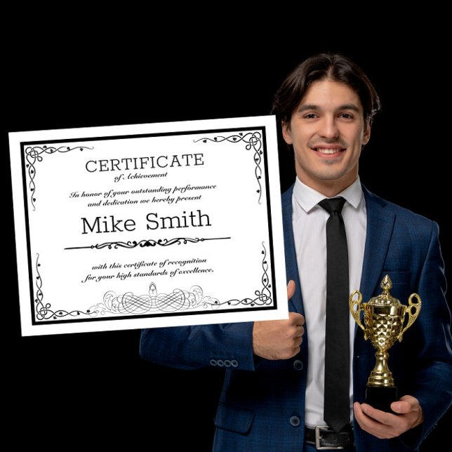 Zertifikat für irgendein Geschäft Ankündigungspostkarte (Von Creator hochgeladen)