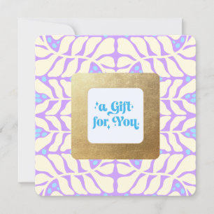 Zertifikat für Retro Lavender und Blaues Geschenk