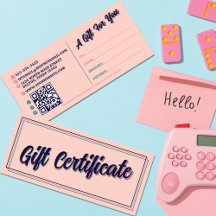 Zertifikat Retro Typografy Business Geschenkkarte