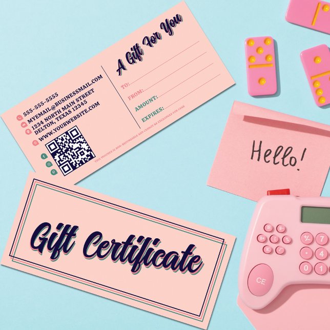 Zertifikat Retro Typografy Business Geschenkkarte Werbekarte (Von Creator hochgeladen)