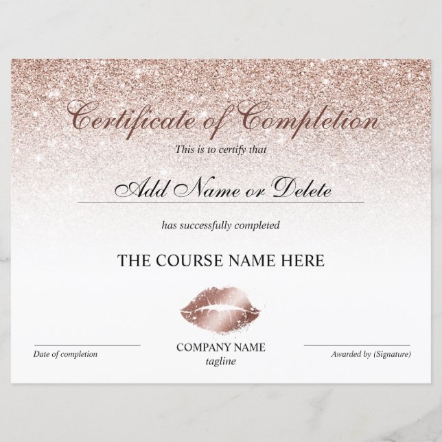 Zertifikate für die Vergabeverfahren (Vorderseite)