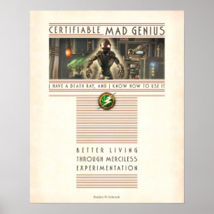 Zertifizierbares Mad-Genius-Poster (16x20") Poster