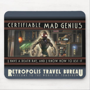 Zertifizierbares Verrücktes Genie-Mauspad Mousepad