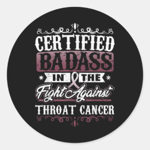 Zertifiziert schlecht gegen Brustkrebs Runder Aufkleber