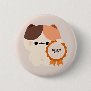 Zertifiziert süße Katze Button