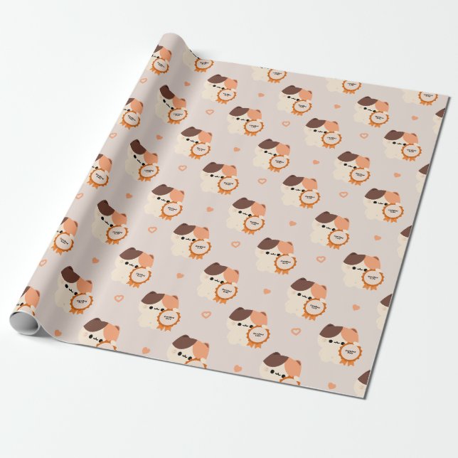 Zertifiziert süße Katze Geschenkpapier (Ungerollt)