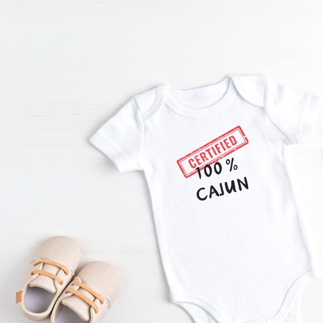 Zertifizierte 100% Cajun Baby Strampler (Certified 100% Cajun Baby Bodysuit)