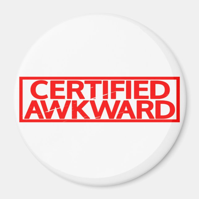 Zertifizierte Awkward-Briefmarke Magnet (Vorne)