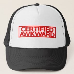Zertifizierte Awkward-Briefmarke Truckerkappe