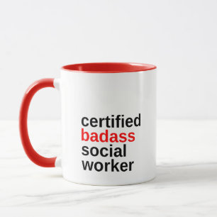 Zertifizierte Badass Social Worker Coffee Tasse