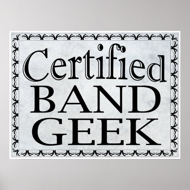 Zertifizierte Band Geek Poster (Vorne)