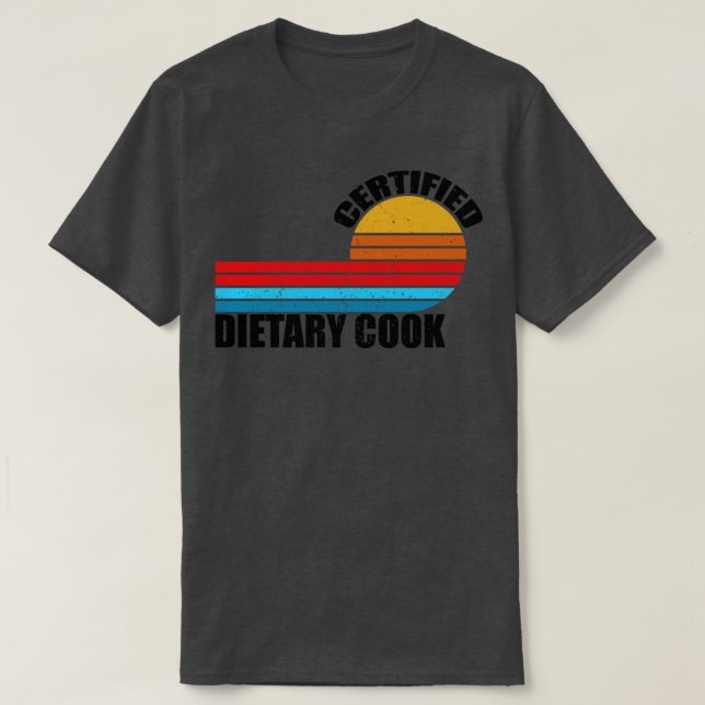 Zertifizierte Cook-Retro-Vintage Jobbezeichnung pr T-Shirt (Design vorne)