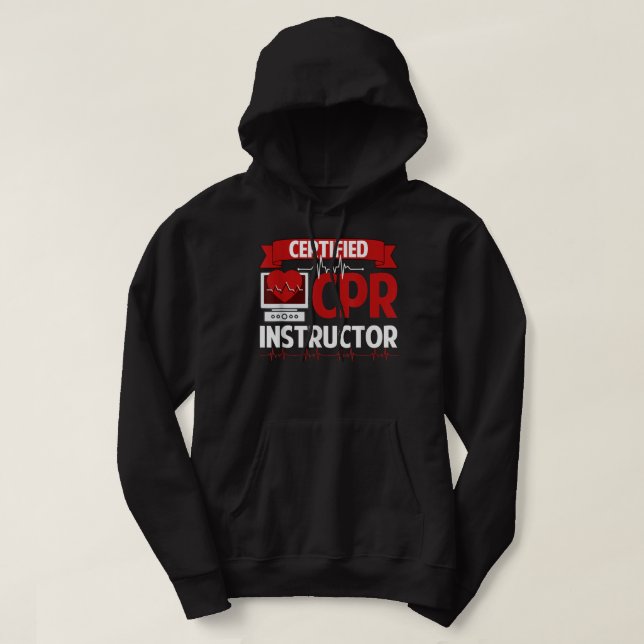 Zertifizierte CPR-Instruktorschulung und -Lehre EM Hoodie (Design vorne)