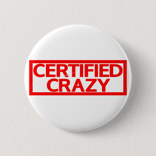 Zertifizierte Crazy-Briefmarke Button
