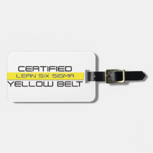 Zertifizierte Gepäckmarke Lean Six Sigma Yellow Be Gepäckanhänger