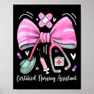 Zertifizierte Krankenpflege Istant Cna Stethoscope Poster