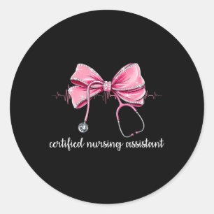 Zertifizierte Krankenpflege Istant Cna Stethoscope Runder Aufkleber
