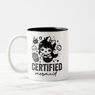 Zertifizierte Meerjungfrau Meerjungfrau Seejungfra Zweifarbige Tasse