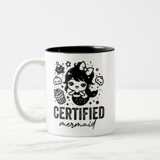 Zertifizierte Meerjungfrau Meerjungfrau Seejungfra Zweifarbige Tasse