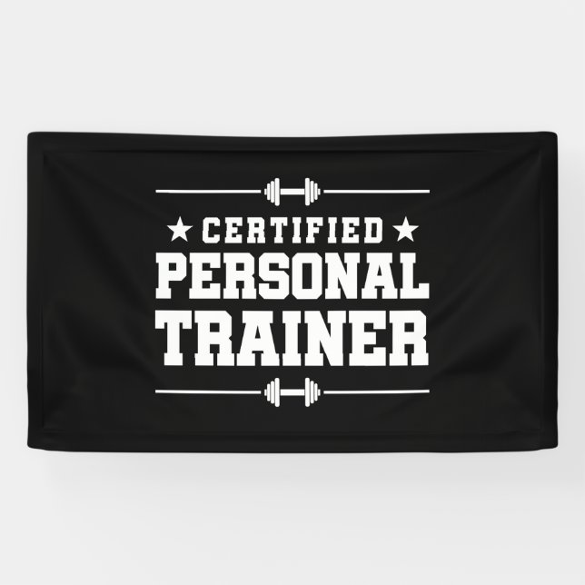 Zertifizierte Personal Trainer Fitness Trainer Gym Banner (Horizontal)