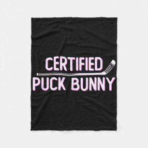 Zertifizierte Puck Bunny Lustiger Eishockey-Slang- Fleecedecke