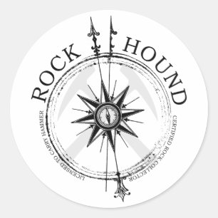 Zertifizierte Rockhound-Aufkleber Runder Aufkleber