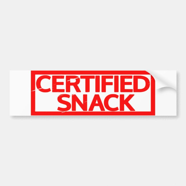 Zertifizierte Snack-Briefmarke Autoaufkleber (Vorne)