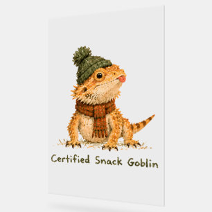 Zertifizierte Snack-Goblin-Bartagame-Kunst Acrylschild